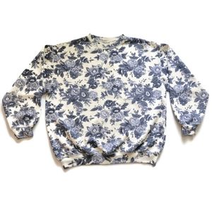 Vintage floral pullover sweatshirt